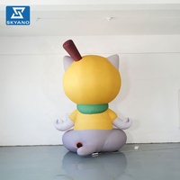 Modèle de chat gonflable géant personnalisé, personnage de dessin animé IP, pour la décoration d'événements en plein air, de centres commerciaux et de fêtes