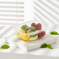 Boîtes et barquettes d'emballage en plastique recyclé jetables personnalisées pour salades, sushis, chocolats, bonbons et fruits