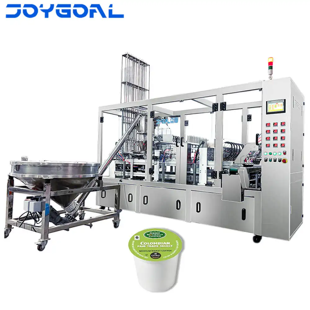 KFP-6 자동 keurig k 컵 kcup 커피 캡슐 충전 및 밀봉 기계 (k 컵 용 질소 플러싱 포함)