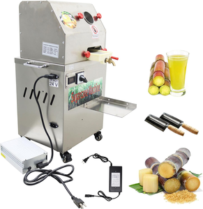 Máquina Extractora de Jugo de Caña de Azúcar, Trituradora de Caña de Azúcar Eléctrica Comercial con Grifo Dispensador de Jugo - Product Image 1