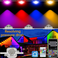 Lumières de Noël LED permanentes imperméables IP68 pour l'extérieur, lumières ponctuelles LED DC12V pour la maison