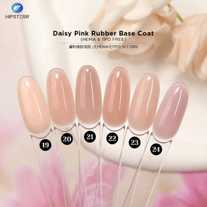 HEMA & TPO FREE Daisy Pink Rubber Base Coat Environmentally Milky Nude Base Gel Polish Pink <b>Brush</b> on Base Coat Gel Private Label - Product Image 2