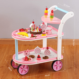 Deluxe Houten Alsof Play Ijs Cake Snijset En Medische Trolley Simulatie Keuken Dokter Speelgoed - Product Image 5