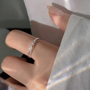 Geometric Knotted <b>Open</b> <b>Ring</b> S925 Sterling Silver Women's Minimalist Design Gift Jewelry - Product Image 1