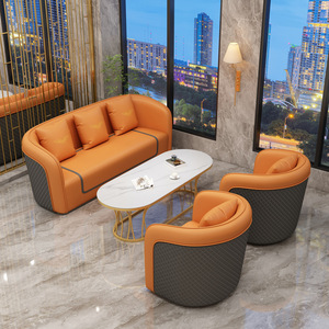 ชุดโซฟาโรงแรม หนัง PU โครงโลหะ ทนทาน เหมาะสำหรับสถานที่เชิงพาณิชย์ เก้าอี้นั่งพักผ่อนสำหรับการประชุม - Product Image 4