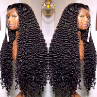 Perruque bouclée naturelle birmane en gros, perruques de cheveux humains bouclés birmanes à dentelle transparente densité 300%, perruque vietnamienne 100% naturelle brute