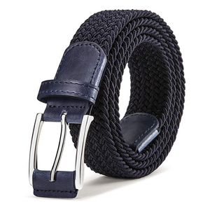 Su misura di alta qualità <span class=keywords><strong>marrone</strong></span> scuro elastico elasticizzato <span class=keywords><strong>cintura</strong></span> da caffè tela intrecciata cinture per gli uomini - Product Image 6