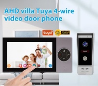 Système d'interphone vidéo WiFi Tuya FHD 1080P, caméra de sonnette en plastique IPS étanche AHD 4 fils, commande vocale, sécurité domestique électrique