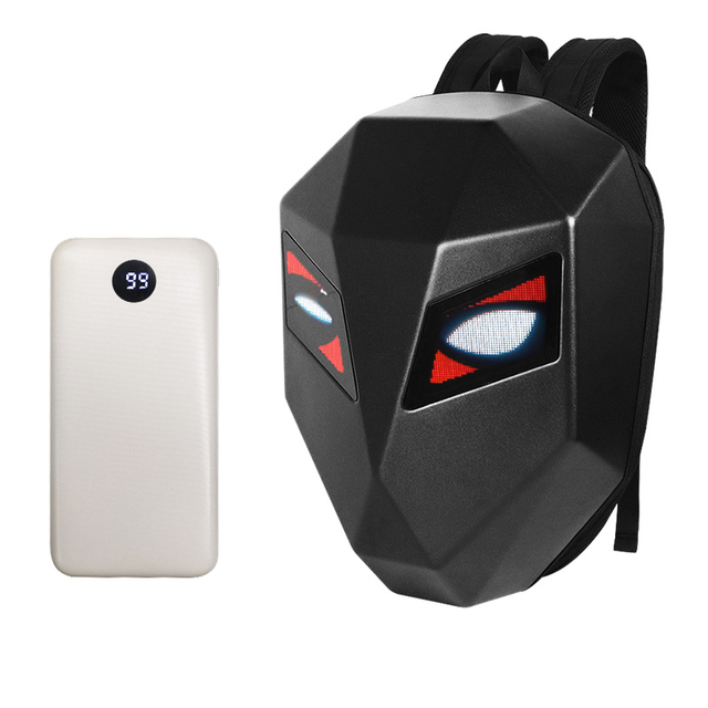 JinTeng Outdoor Sports Personalization DIY Led Display Motorcycle Waterproof Eyes Advertising Handsome Fashion LED Backpack