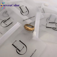 Bolsa de Joyería Personalizada con Logotipo Impreso, de PVC Plástico Esmerilado, con Cierre Deslizante, para Aretes, Collares, Anillos, Pulseras y Cosméticos