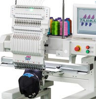 Haute qualité Original Tajima TMEZ-SC1501 Machine à broder tête unique 15 aiguilles chapeau Machine à broder prix bon marché