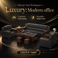 Nouveau Mobilier de Bureau Chinois : Canapé de Réception, Canapé de Bureau Moderne Simple et Table Basse