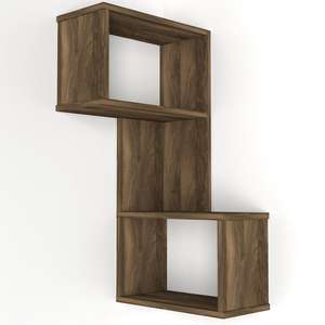 Exclusive Luxury Chipboard Folk Modern Wood Wall Mount Walnut Wall <b>Shelf</b> Particle Board <b>Melamine</b> Finish from Turkiye Best Seller - Product Image 1