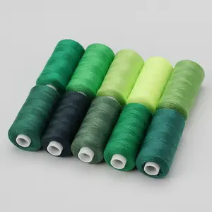 Toptan 40/2 eğirilmiş Polyester dikiş iplik üreticisi 400Yard DIY dikiş