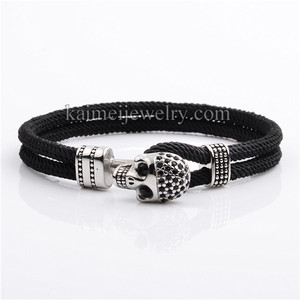 <span class=keywords><strong>Bracelet</strong></span> à nœud magnétique en argent gris et corde Milan, nouveau Style, produit à la mode - Product Image 2