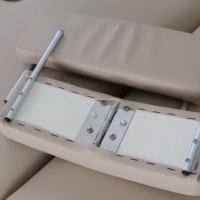 Table de massage portable pliable moderne avec accoudoirs amovibles, cadre en bois, éponge haute densité pour salon de beauté, salon, école