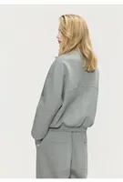 Ensemble de survêtement pour femme, sweat-shirt à demi-zip et pantalon large, 2 pièces, rose uni, décontracté, respirant, en coton French Terry, sport