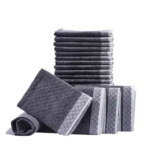 Super Absorbent Odor Control Puppy Urine Training Pads Charcoal Pet Pads Adhesive Sticker Anti Slip Carbon Bamboo Pet Pads