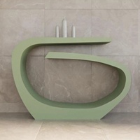 ML-ST06 Table console moderne en bois massif sur mesure haut de gamme, forme incurvée organique, pour salon, salle à manger, appartement, bureau, hôtel