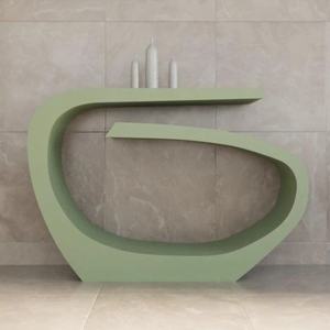 ML-ST06 Mesa Consola Moderna de Madera Sólida de Alta Gama, Diseño Curvo Orgánico para Apartamento, Oficina, Hotel - Personalizable - Product Image 2