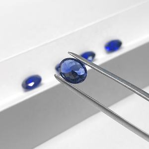 Goldstones Jewelry Oval Cut Lab Grown Blue Sapphire Todos los tamaños Piedras preciosas sueltas Loose Lab Royal Blue Sapphire para el ajuste - Product Image 1