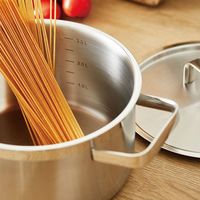 Marmite à soupe en acier inoxydable 304 de grande capacité avec couvercle pour la restauration commerciale, les restaurants et les chefs professionnels