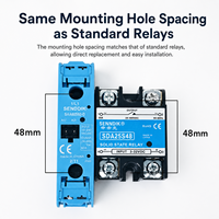 Relais solide monophasé à faible puissance SENNDIK SDD60S60-TD pour montage sur rail DIN, type à broches, bornes 60A 1-60VDC