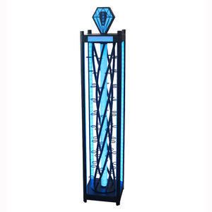 Estante de bebidas luminoso multicapa personalizado, estante de vino de Metal giratorio de torre para fiestas, reuniones para cubos de hielo de cóctel - Product Image 1