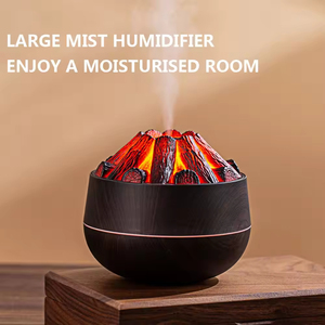 Nuevo humidificador de aire de llama de espacio Personal tendencia escritorio Aroma llegada único 3D 180Ml difusor con Led frío cálido - Product Image 5