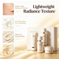 Ensemble de soins de la peau anti-âge à la vitamine C et à l'acide hyaluronique, kit de renforcement du collagène, éclaircissant et raffermissant pour le visage, peau sensible