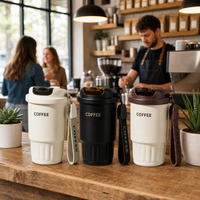 Gobelet isotherme personnalisé Kingze avec logo, 380 ml, en acier inoxydable 316, tasse de voyage thermique, couvercle rabattable anti-fuite pour les voyages en plein air