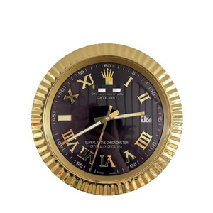 Lorex 34Cm Duy Nhất Mặt Kim Loại Đồng Hồ Treo Tường 14Inch Con Chó Khung Răng Chữ Số La Mã Phong Cách Hiện Đại Quét Chuyển Động Thứ Hai Cho Phòng Khách - Product Image 2