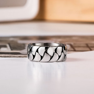 Unisex Geometric <b>Titanium</b> Steel <b>Ring</b> SA147 Openwork Design Gift Jewelry - Product Image 3