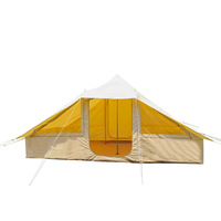 Tente de camping rectangulaire en toile de coton avec ossature interne et lucarne pour l'observation des étoiles, modèle Touareg 2000-3000mm