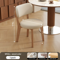 Nordische Moderne Luxus Holz-Esszimmerstühle 4 6 8 Rückenlehne Leichtgewicht Restaurant Hotel Wohnzimmer Café Komfort Designer