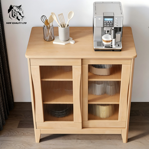 Fabricante chino, precio con descuento, personalizado, en stock, dropshipping, muebles de cocina de nueva moda, aparador de madera. - Product Image 5