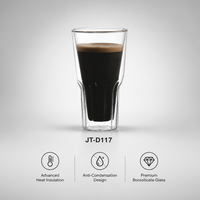 Tasse à café double paroi en verre borosilicate, verres à latte sans anse – Nouveauté très demandée