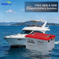 Batterie à décharge profonde robuste 51.2V 150AH Grade A LiFePO4 Marine CAN Bus Smart BMS M8 Terminal 6K Cycles CE RoHS IP67 OEM ODM
