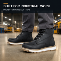 Bottes de travail à embout d'acier, tige en microfibre, semelle intermédiaire en Kevlar, résistance aux chocs 200J, résistance à la perforation 1100N, bottes de sécurité pour usage industriel