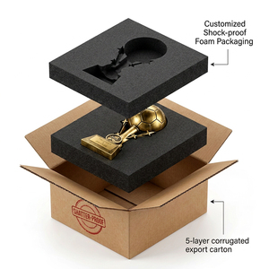 Trofeo Grande da Campionato, Coppa Classica in Resina per Premi Sportivi, Coppa Vincitore Oro Argento per Tornei e Competizioni con Logo Personalizzabile - Product Image 4