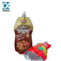 Sachets debout personnalisés de qualité alimentaire pour emballage de sauce pour ketchup beurre d'arachide pâte de tomate et autres sauces