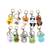 Porte-clés en peluche doux et moelleux fait main, motif patte de chat/chien, en fourrure, de haute qualité, léger, jouet animal de dessin animé