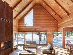 Casa moderna de madera de 2 pisos con techo de Marco en A Montaje rápido Valor artístico antisísmico para la vida propia - Product Image 4