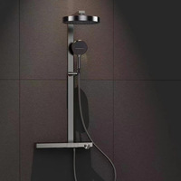 Robinet de douche de luxe en cuivre et verre, à trois vitesses, avec interrupteur à bouton, à température constante, alternative aux grandes marques