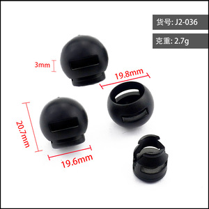 ตัวล็อคแบบสปริงทรงกลมพลาสติกปรับได้สำหรับอุปกรณ์เสริมเสื้อผ้า J2 045 ทนทานต่อการสึกหรอ สีพื้น - Product Image 4