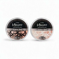 Mixcoco Vernis à ongles gel effet dentelle sans TPO, UV LED, à retirer par trempage, effet dentelle abstraite creuse, nécessite une base et un top coat spéciaux, pour salon de manucure