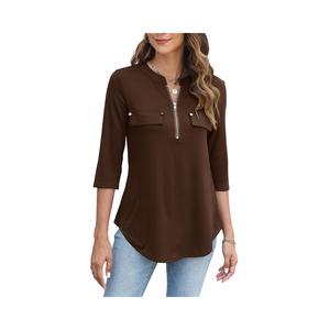 Camiseta de Algodón Orgánico Premium para Mujer, Suave y Transpirable, Lisa, Ecológica, de Manga Corta, Básica, de Color Sólido - Product Image 4