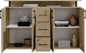Cassettiera per Ingresso, Cassettiera con 4 Ante in Truciolato per Soggiorno e Camera <span class=keywords><strong>da</strong></span> Letto - Product Image 2