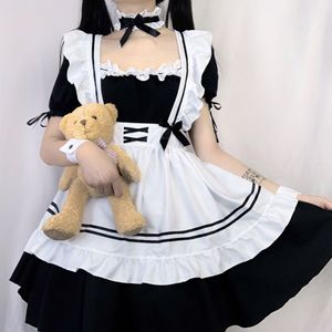 Disfraz de Sirvienta de Nikki Lolita, Tallas S-4XL, Color Vino Tinto, Disfraz de Cosplay, Juego de Rol de Anime - Product Image 3