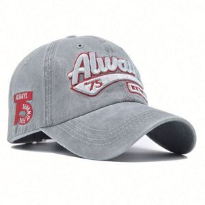 Casquettes de sport vintage en gros, style vieilli, broderie usée, casquette de baseball en coton lavé pour l'extérieur - Product Image 5